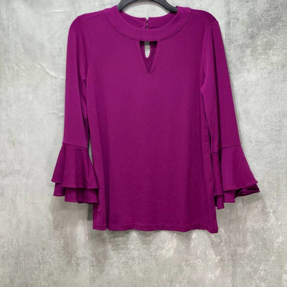 Charter Club Autumn Berry 3/4 Ruffled Tier Bell